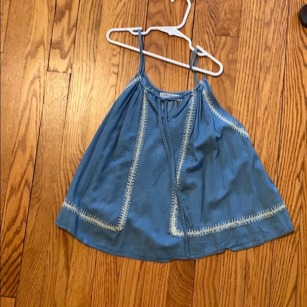 Paper Crane Blue Blouse with Detail